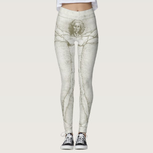 De Vitruviusman van Leonardo da Vinci Leggings