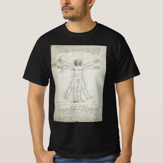 De Vitruviusman van Leonardo da Vinci T-shirt (Voorkant)