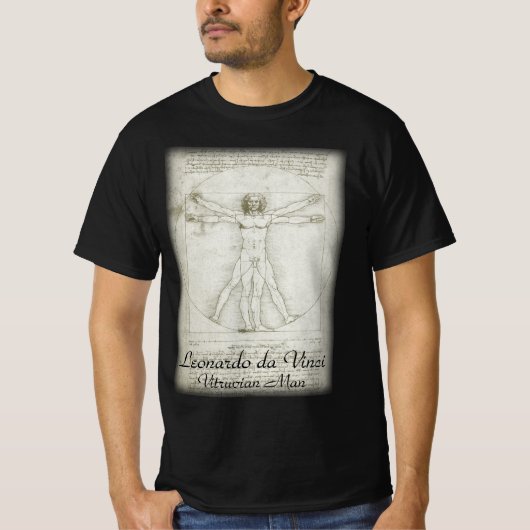 De Vitruviusman van Leonardo da Vinci T-shirt (Voorkant)