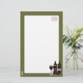 De Vixen van de Vino - (De schoonheid in de fles) Briefpapier (Staand voorkant)