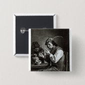 De Vlaamse roker Vierkante Button 5,1 Cm (Voorkant /achterkant)