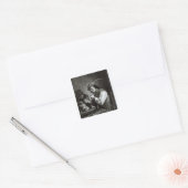 De Vlaamse roker Vierkante Sticker (Envelop)