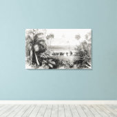 De vlag aanplanten canvas afdruk (Insitu (Houten vloer))