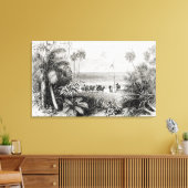 De vlag aanplanten canvas afdruk (Insitu (Woonkamer))