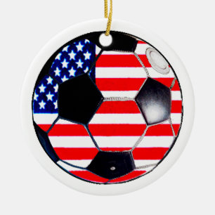 De Vlag de V.S. van het voetbal de Giften van het Keramisch Ornament