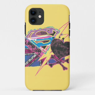 De Vlag en de Gekruiste knekels van Supergirl Case-Mate iPhone Case