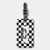 De vlag en de radarauto van de controleur bagagelabel (Voorkant verticaal)