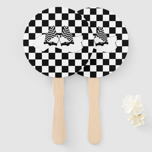 De vlag en de radarauto van de controleur handwaaier (Voorkant en achterkant)