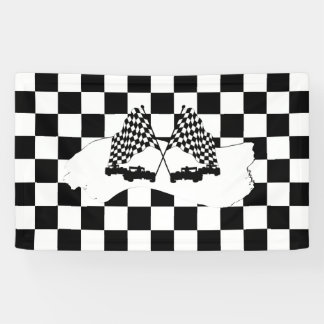 De vlag en de radarauto van de controleur spandoek