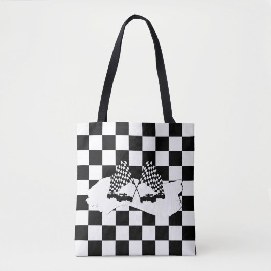 De vlag en de radarauto van de controleur tote bag (Voorkant)