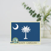 De vlag en het zegel van de staat South Carolina Briefkaart (Staand voorkant)
