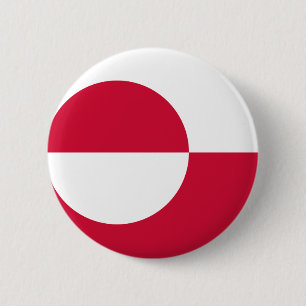 De Vlag GL van Groenland Ronde Button 5,7 Cm