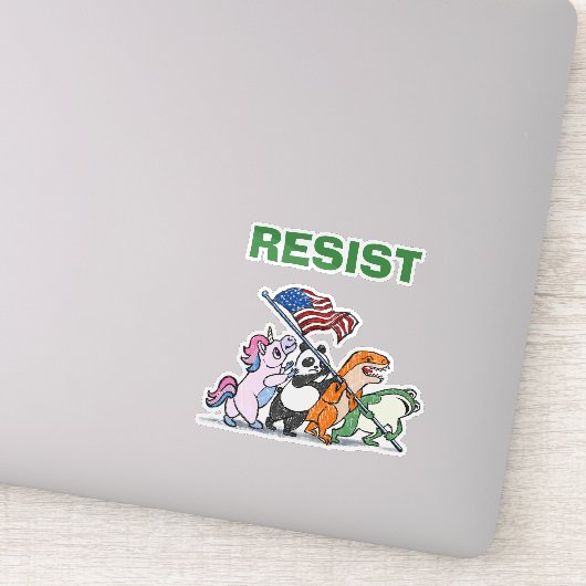 De vlag hijsen kikkerpak sticker (Detail)