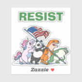 De vlag hijsen kikkerpak sticker (Vel)