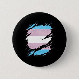 De vlag met de vlag met de Transgender Pride rippe Ronde Button 5,7 Cm