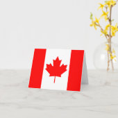 De Vlag Notecard van Canada Kaart (Gele Bloem)
