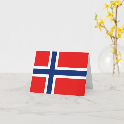 De Vlag Notecard van Noorwegen Kaart (Gele Bloem)