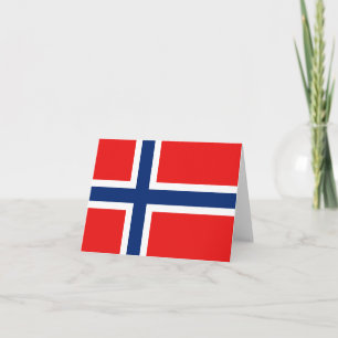 De Vlag Notecard van Noorwegen Kaart