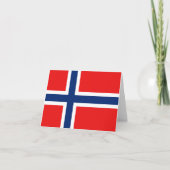 De Vlag Notecard van Noorwegen Kaart (Voorkant)