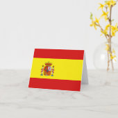 De Vlag Notecard van Spanje Kaart (Gele Bloem)