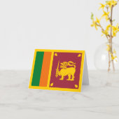 De Vlag Notecard van Sri Lanka Kaart (Gele Bloem)