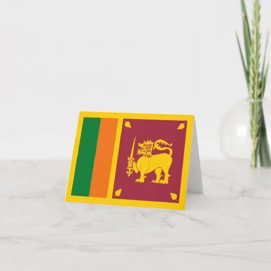 De Vlag Notecard van Sri Lanka Kaart (Voorkant)