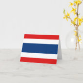 De Vlag Notecard van Thailand Kaart (Gele Bloem)