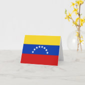 De Vlag Notecard van Venezuela Kaart (Gele Bloem)