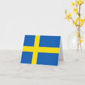 De Vlag Notecard van Zweden Kaart (Gele Bloem)