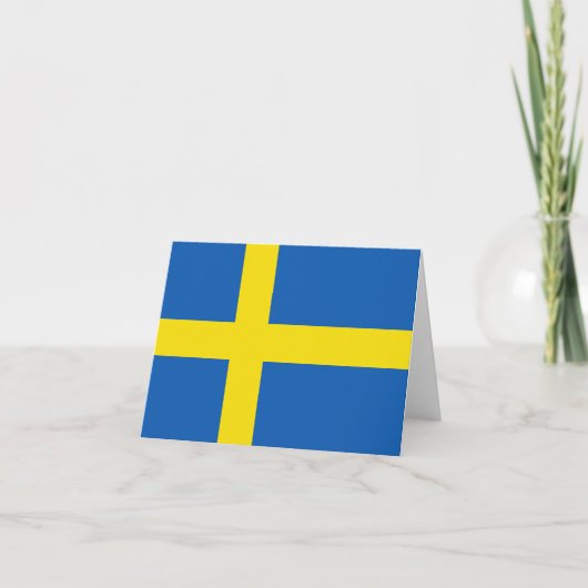 De Vlag Notecard van Zweden Kaart (Voorkant)
