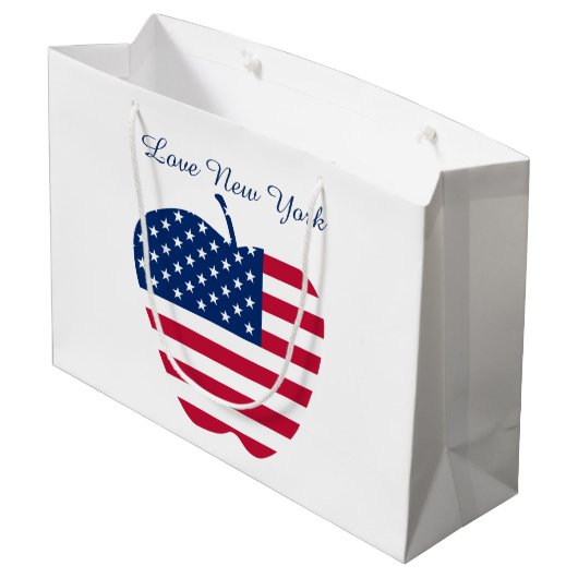 De vlag NYC van Big Apple America Groot Cadeauzakje (Achterkant Gekanteld)