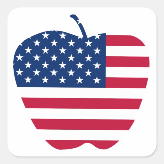 De vlag NYC van Big Apple America Vierkante Sticker (Voorkant)