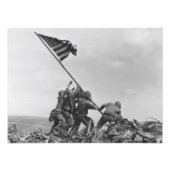 De vlag op Iwo Jima verhogen Foto Afdruk (Voorkant)