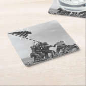 De vlag op Iwo Jima verhogen Kartonnen Onderzetters (Schuin)