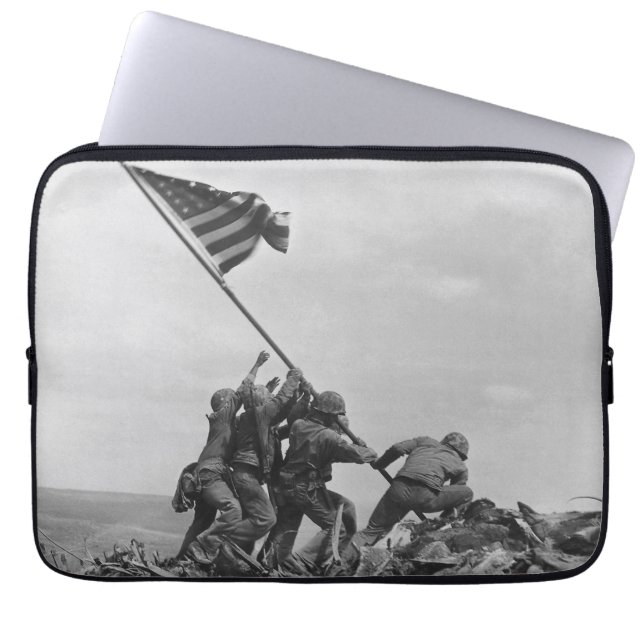 De vlag op Iwo Jima verhogen Laptop Sleeve (Voorkant)