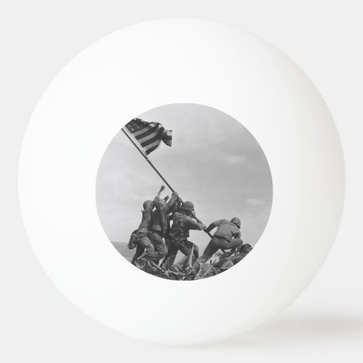 De vlag op Iwo Jima verhogen Pingpongbal (Voorkant)