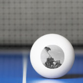 De vlag op Iwo Jima verhogen Pingpongbal (Net)