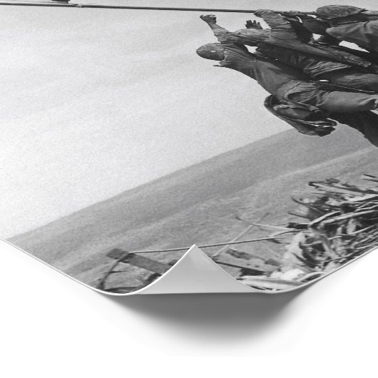 De vlag op Iwo Jima verhogen Poster (Hoek)