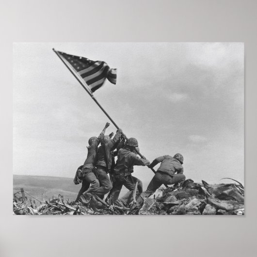 De vlag op Iwo Jima verhogen Poster (Voorkant)