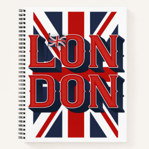 De Vlag Sketchbook van Londen/Spatie/8.5x11 Notitieboek