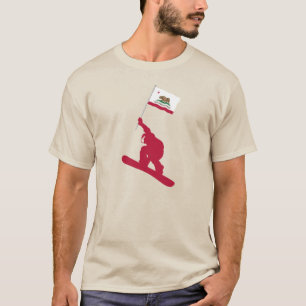 De Vlag Snowboard van Californië T-shirt