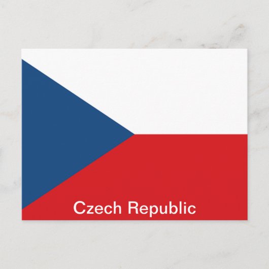 De vlag Tsjechië Briefkaart (Voorkant)