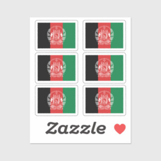 De vlag van Afghanistan Collectie pack van 6 Sticker