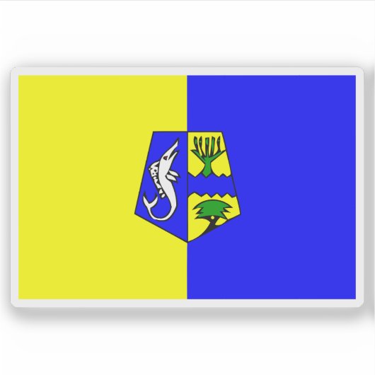 De vlag van Agadir (1976-1997) Sticker (Voorkant)