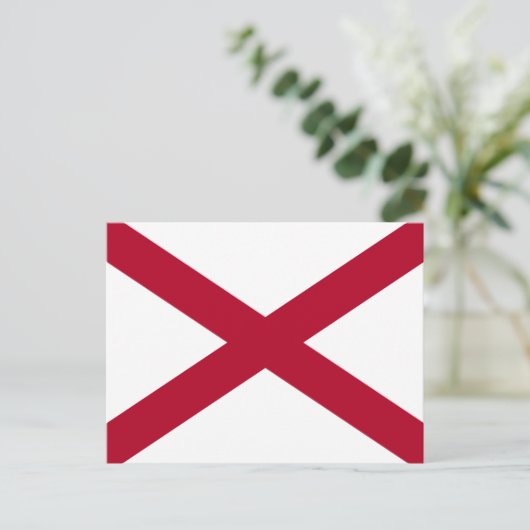 De vlag van Alabama Briefkaart (Staand voorkant)