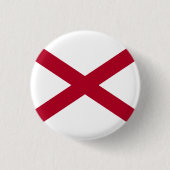 De vlag van Alabama Ronde Button 3,2 Cm (Voorkant)