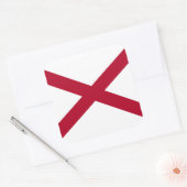 De vlag van Alabama Vierkante Sticker (Envelop)