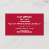 De vlag van Alabama Visitekaartje (Achterkant)