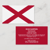 De vlag van Alabama Visitekaartje (Voorkant / Achterkant)