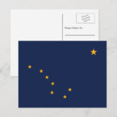 De vlag van Alaska Briefkaart (Voorkant / Achterkant)